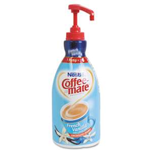 NESTLE Liquid Coffee Creamer, French Vanilla, 1500mL Pump Bottle