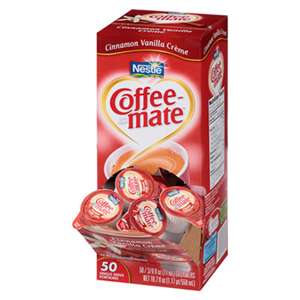 NESTLE Liquid Coffee Creamer, Cinnamon Vanilla, 0.375 oz Mini Cups, 50/Box
