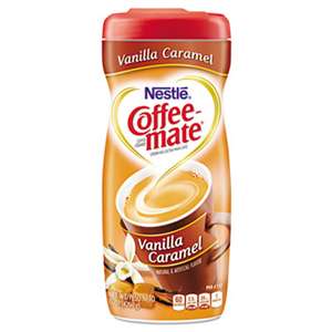 NESTLE Non-Dairy Powdered Creamer, Vanilla Caramel, 15 oz Canister