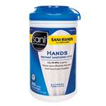NICE-PAK PRODUCTS, INC Hands Instant Sanitizing Wipes with Tencel , 7 1/2 x 5, 300/Canister, 6/Ct