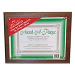 NuDell 18811M Award-A-Plaque Document Holder, Acrylic/Plastic, 10-1/2 x 13, Walnut