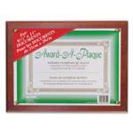 NuDell 18813M Award-A-Plaque Document Holder, Acrylic/Plastic, 10-1/2 x 13, Mahogany
