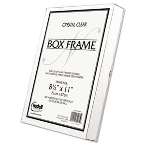 NuDell 30085 Un-Frame Box Photo Frame, Plastic, 8-1/2 x 11, Clear