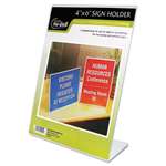 NuDell 35446 Clear Plastic Sign Holder, Desktop, 4 x 6