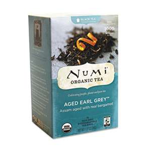NUMI Organic Teas and Teasans, 1.27oz, Aged Earl Grey, 18/Box