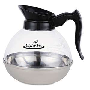 ORIGINAL GOURMET FOOD COMPANY Unbreakable Regular Coffee Decanter, 12-Cup, Stainless Steel/Polycarbonate