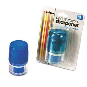 OFFICEMATE INTERNATIONAL CORP. Twin Pencil/Crayon Sharpener with Cap, Blue