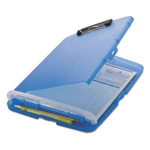 OFFICEMATE INTERNATIONAL CORP. Low Profile Storage Clipboard, 1/2" Capacity, Holds 8 1/2 x 11, Translucent Blue