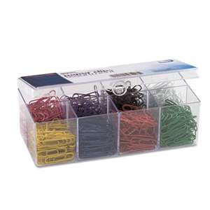 OFFICEMATE INTERNATIONAL CORP. Plastic Coated Paper Clips, No. 2 Size, Assorted Colors, 800/Pack