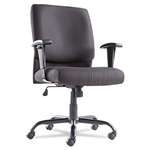 OIF Big and Tall Swivel/Tilt Mid-Back Chair, Height Adjustable T-Bar Arms, Black