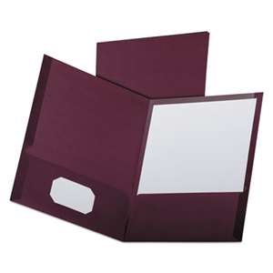 ESSELTE PENDAFLEX CORP. Linen Finish Twin Pocket Folders, Letter, Burgundy,25/Box