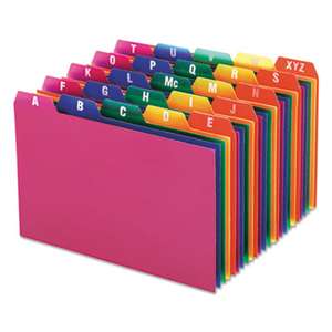 ESSELTE PENDAFLEX CORP. Card Guides, Alpha, 1/5 Tab, Polypropylene, 4 x 6, 25/Set