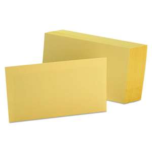 ESSELTE PENDAFLEX CORP. Unruled Index Cards, 3 x 5, Canary, 100/Pack