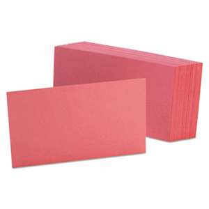 ESSELTE PENDAFLEX CORP. Unruled Index Cards, 3 x 5, Cherry, 100/Pack