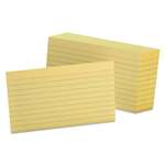ESSELTE PENDAFLEX CORP. Ruled Index Cards, 3 x 5, Canary, 100/Pack