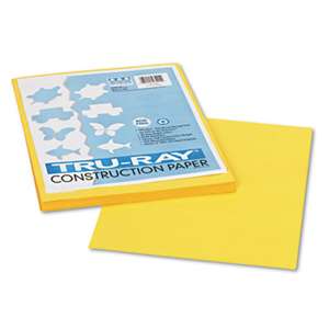 PACON CORPORATION Tru-Ray Construction Paper, 76 lbs., 9 x 12, Yellow, 50 Sheets/Pack