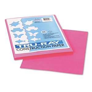 PACON CORPORATION Tru-Ray Construction Paper, 76 lbs., 9 x 12, Shocking Pink, 50 Sheets/Pack