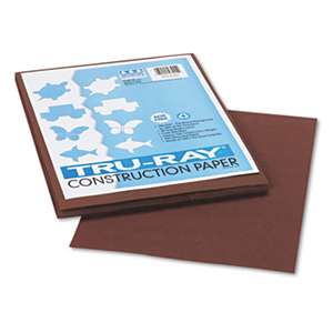 PACON CORPORATION Tru-Ray Construction Paper, 76 lbs., 9 x 12, Dark Brown, 50 Sheets/Pack