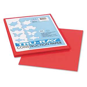 PACON CORPORATION Tru-Ray Construction Paper, 76 lbs., 9 x 12, Red, 50 Sheets/Pack