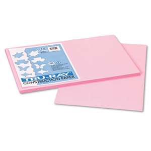 PACON CORPORATION Tru-Ray Construction Paper, 76 lbs., 12 x 18, Pink, 50 Sheets/Pack