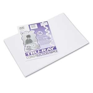 PACON CORPORATION Tru-Ray Construction Paper, 76 lbs., 12 x 18, White, 50 Sheets/Pack