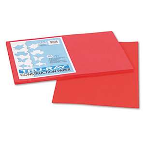 PACON CORPORATION Tru-Ray Construction Paper, 76 lbs., 12 x 18, Red, 50 Sheets/Pack