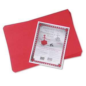 PACON CORPORATION Riverside Construction Paper, 76 lbs., 12 x 18, Holiday Red, 50 Sheets/Pack