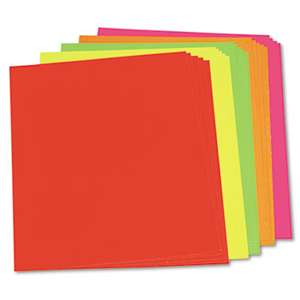 PACON CORPORATION Neon Color Poster Board, 28 x 22, Green/Orange/Pink/Red/Yellow, 25/Carton