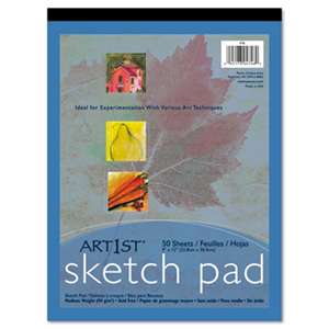 PACON CORPORATION Art1st Sketch Pad, 60 lbs. Heavyweight Drawing Paper. 9 x 12, 50 Sheets