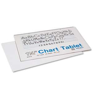 PACON CORPORATION Chart Tablets w/Manuscript Cover, Ruled, 24 x 16, White, 25 Sheets