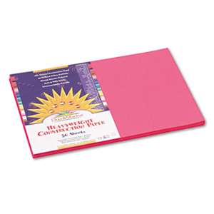 PACON CORPORATION Construction Paper, 58 lbs., 12 x 18, Hot Pink, 50 Sheets/Pack