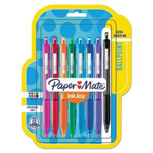 SANFORD InkJoy 300 RT Retractable Ballpoint Pen, 1mm, Assorted, 8/Pack