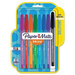 SANFORD InkJoy 100 Ballpoint Stick Pen, 1mm, Assorted, 8/Set