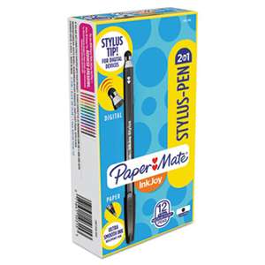 SANFORD InkJoy 100 Stick Stylus Ballpoint Pens, 1mm, Black, Dozen