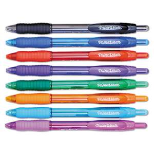 SANFORD Profile Ballpoint Retractable Pen, Assorted Ink, Bold, 8/Set