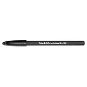 SANFORD ComfortMate Ballpoint Stick Pen, Black Ink, Medium, Dozen