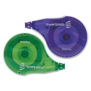 SANFORD DryLine Correction Tape, Non-Refillable, 1/6" x 472", 2/Pack