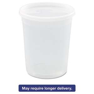 PACTIV CORPORATION DELItainer Microwavable Combo, Clear, 32oz, 4 11/20 dia x 5 11/20h, 240/Carton