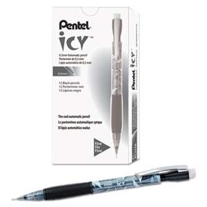PENTEL OF AMERICA Icy Mechanical Pencil, .5mm, Trans Smoke, Dozen