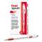 PENTEL OF AMERICA R.S.V.P. Stick Ballpoint Pen, 1mm, Trans Barrel, Red Ink, Dozen