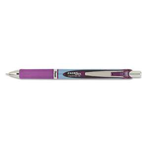 PENTEL OF AMERICA EnerGel RTX Retractable Liquid Gel Pen, .7mm, Needle, Bk/Gray Barrel, Violet Ink