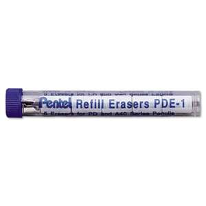 PENTEL OF AMERICA Eraser Refills, PDE1, 5/Tube