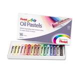 PENTEL OF AMERICA Oil Pastel Set With Carrying Case,16-Color Set, Assorted, 16/Set