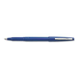 PENTEL OF AMERICA Rolling Writer Stick Roller Ball Pen, .8mm, Blue Barrel/Ink, Dozen
