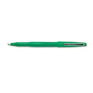 PENTEL OF AMERICA Rolling Writer Stick Roller Ball Pen, .8mm, Green Barrel/Ink, Dozen