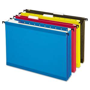 ESSELTE PENDAFLEX CORP. Hanging Pocket Files, 3 1/2 Inch Expansion, Letter, Assorted, 4 per pack