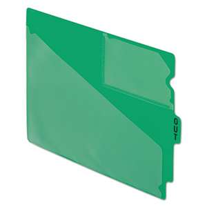 ESSELTE PENDAFLEX CORP. End Tab Poly Out Guides, Center "OUT" Tab, Letter, Green, 50/Box