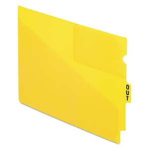 ESSELTE PENDAFLEX CORP. End Tab Poly Out Guides, Center "OUT" Tab, Letter, Yellow, 50/Box