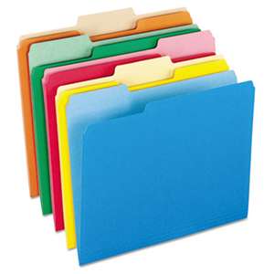 ESSELTE PENDAFLEX CORP. Colored File Folders, 1/3 Cut Top Tab, Letter, Assorted Colors, 100/Box