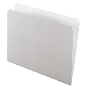 ESSELTE PENDAFLEX CORP. Colored File Folders, Straight Cut, Top Tab, Letter, Gray/Light Gray, 100/Box